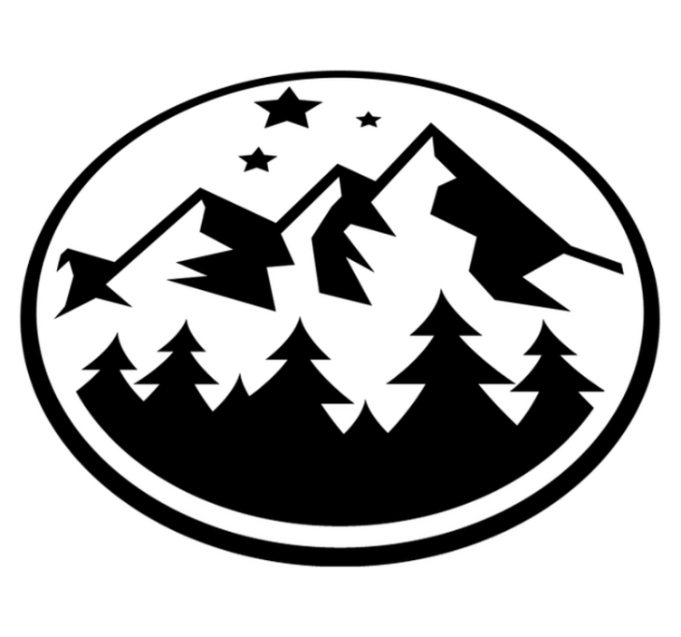 乙烯基花草地毯山林风光场景 - TenStickers