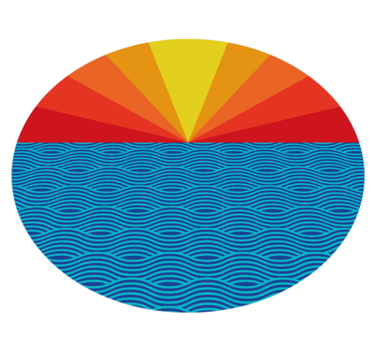 卧室乙烯基地毯复古日落 - TenStickers