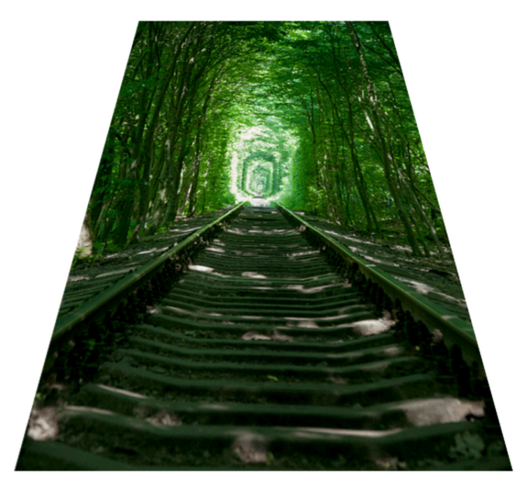 乙烯基花草地毯小路与树木 - TenStickers