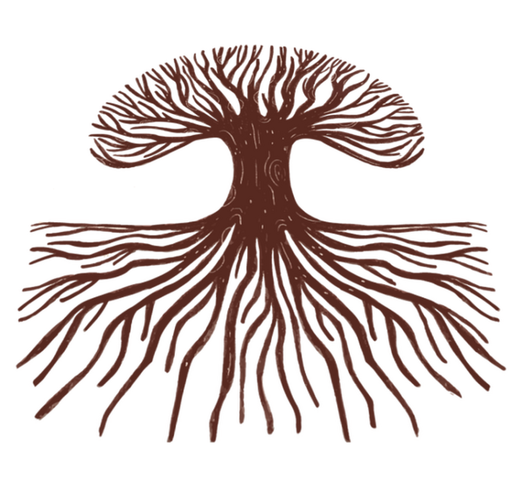 乙烯基花草地毯生命之树长根 - TenStickers