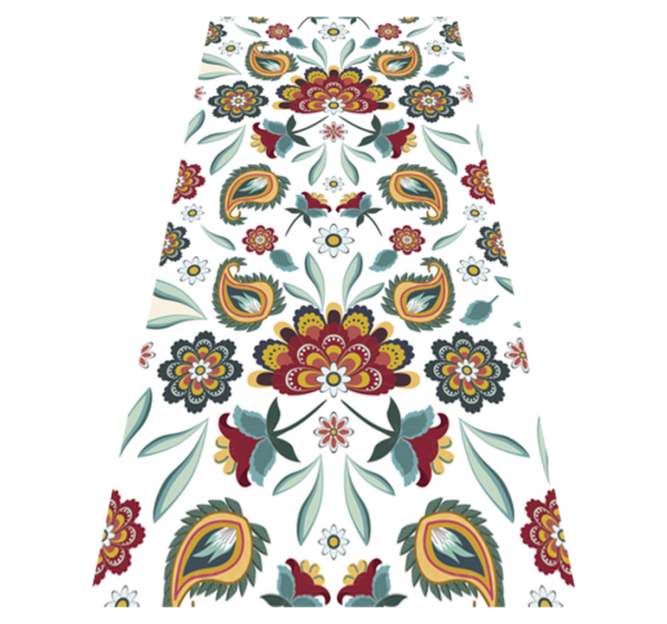 乙烯基花草地毯民族花卉风格 - TenStickers