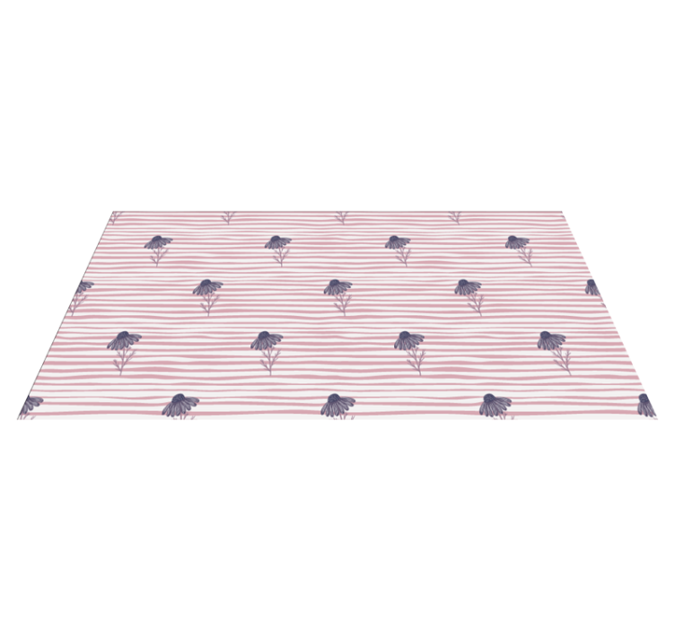 乙烯基花草地毯紫色雏菊花图案 - TenStickers