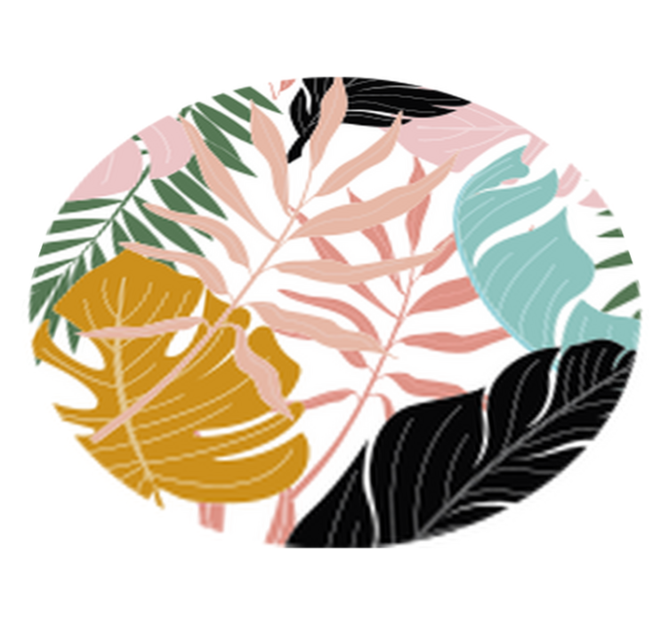 乙烯基花草地毯色彩斑斓的抽象花卉图案 - TenStickers