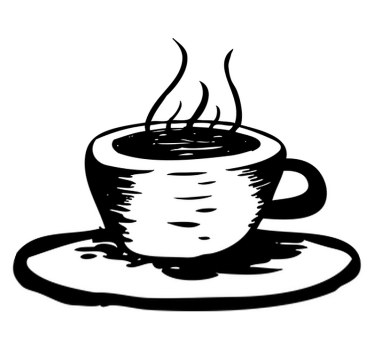 乙烯基厨房地毯咖啡加牛奶 - TenStickers