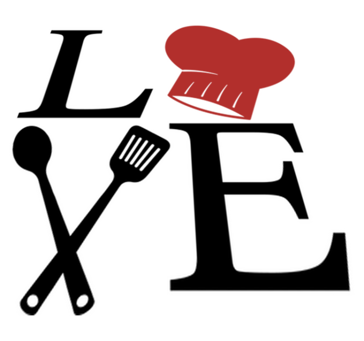 乙烯基厨房地毯 厨师之爱 - TenStickers