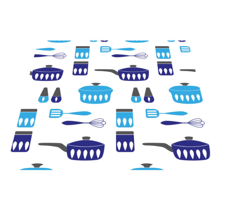 乙烯基厨房地毯 装饰厨房用具壁纸 - TenStickers