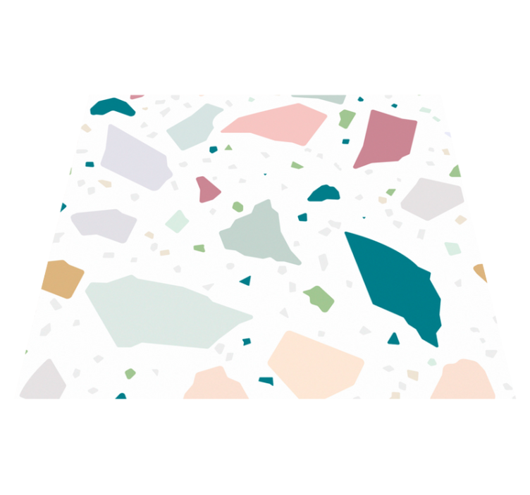 乙烯基厨房地毯采用地中海水磨石图案 - TenStickers