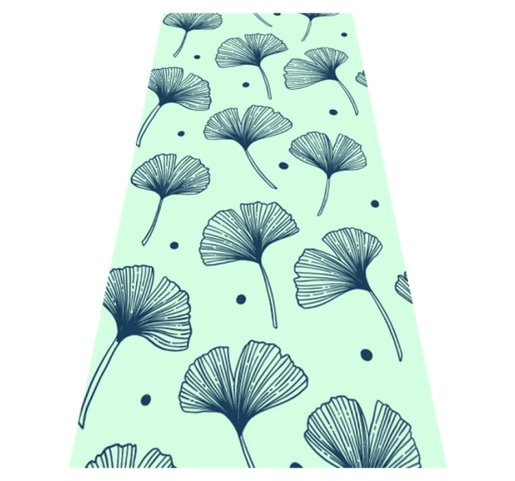 乙烯基厨房地毯壁纸花卉蓝色 - TenStickers