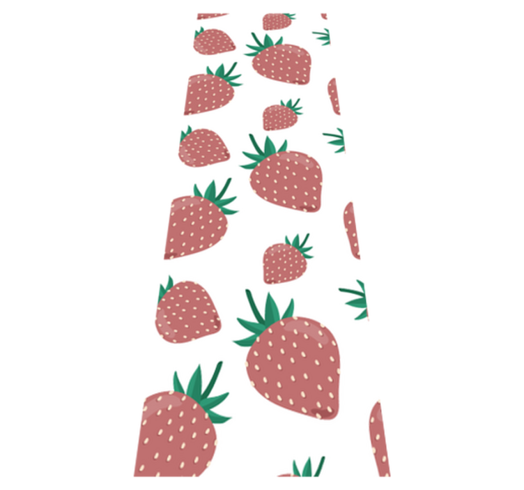 乙烯基厨房地毯 彩色手写草莓图案 - TenStickers