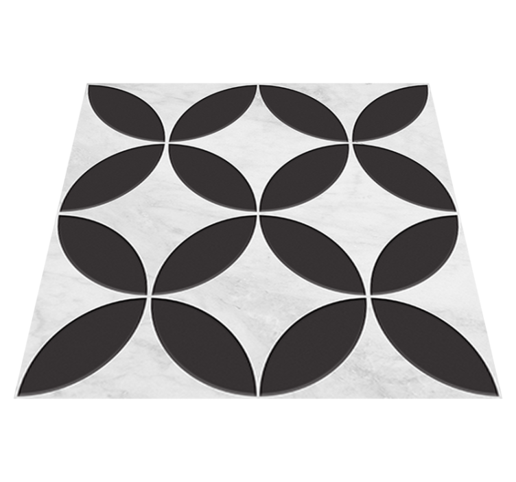 乙烯基地毯浴室花卉图案瓷砖 - TenStickers