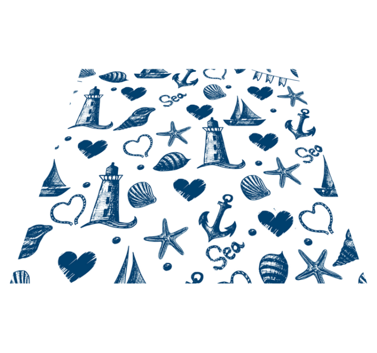 乙烯基花草地毯海洋主题图案 - TenStickers