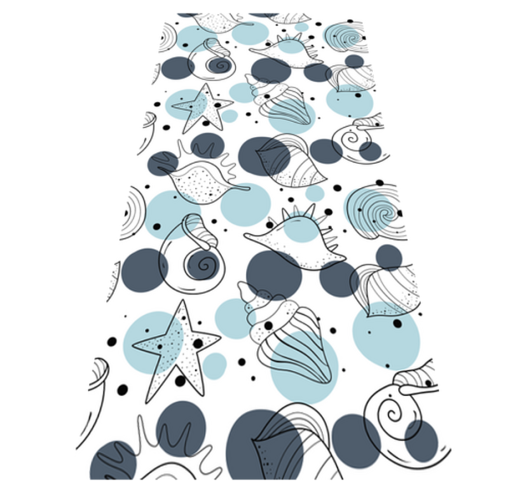 乙烯基花草地毯时尚贝壳图案 - TenStickers