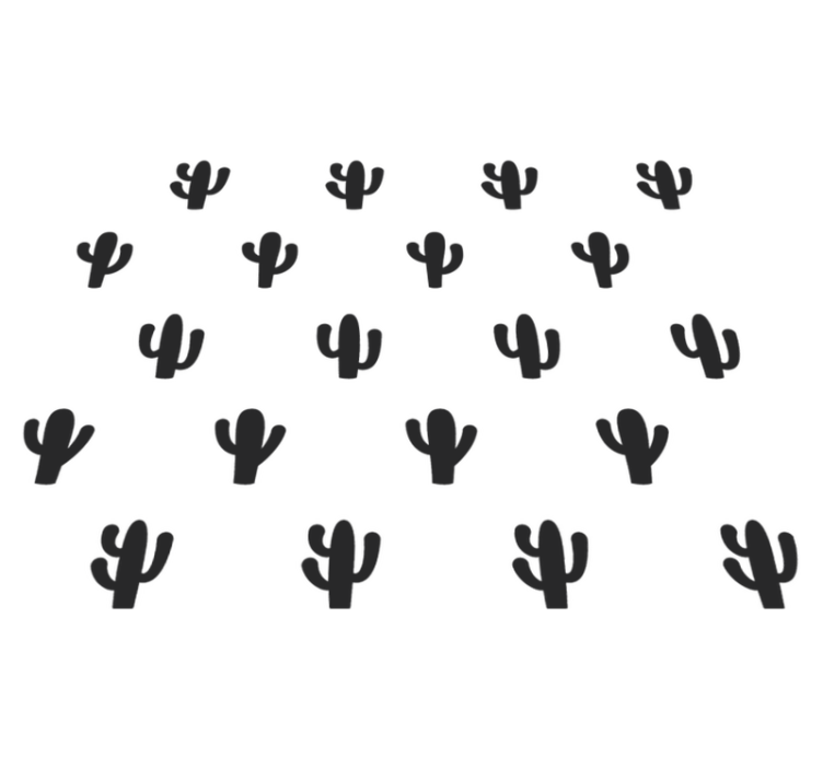 乙烯基花草地毯仙人掌图案设计 - TenStickers