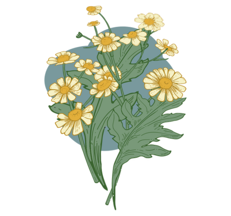 乙烯基花草地毯生动花朵组合 - TenStickers