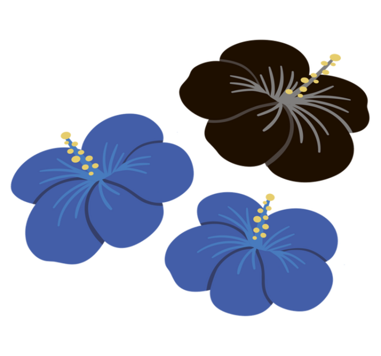 乙烯基花草地毯大红槿花卉布置 - TenStickers