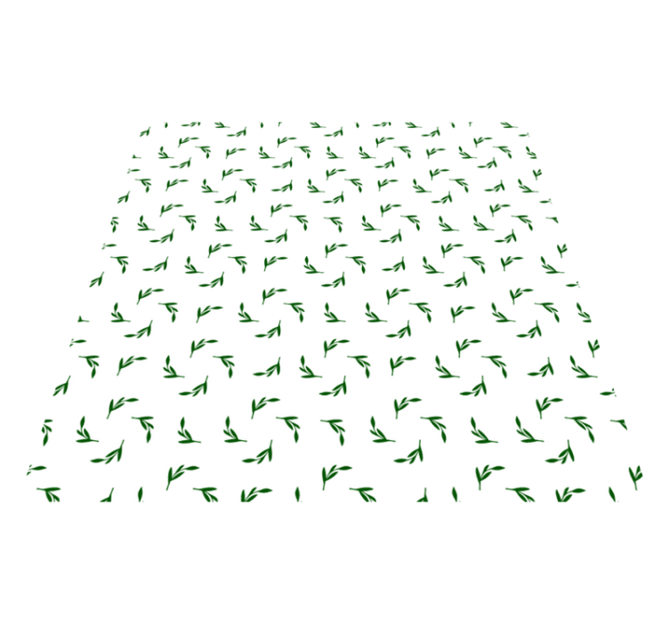 乙烯基花草地毯植物叶子插图 - TenStickers