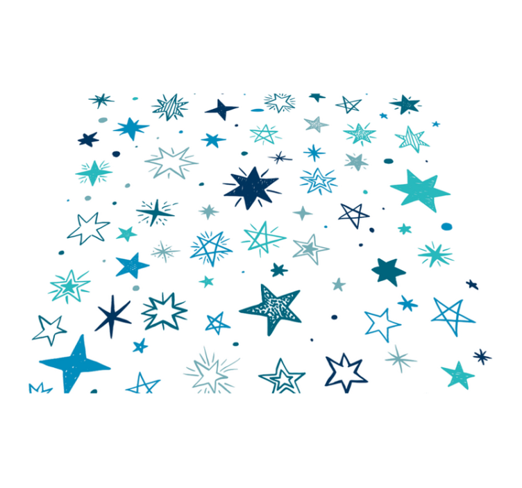 乙烯基地毯星星几何星空图案 - TenStickers