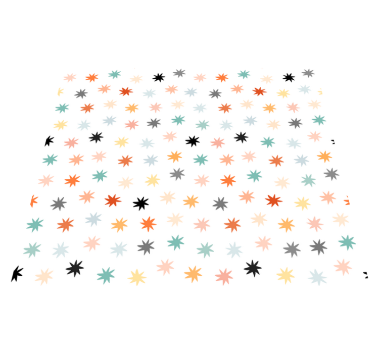 乙烯基地毯星星几何星形图案 - TenStickers