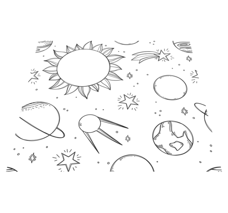 乙烯基地毯星星儿童版太空 - TenStickers