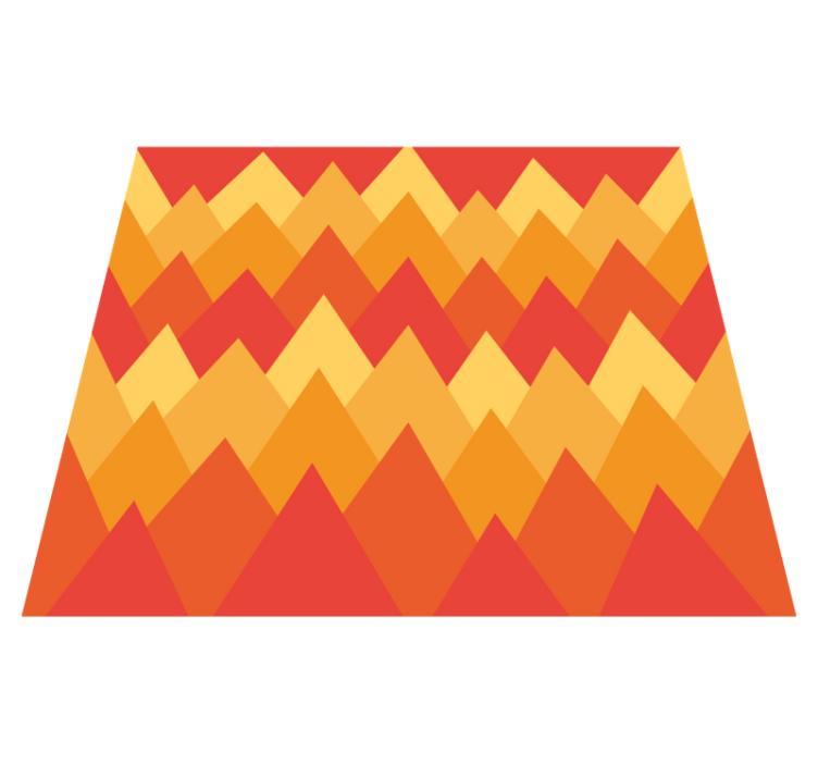 乙烯基地毯几何几何抽象山脉 - TenStickers