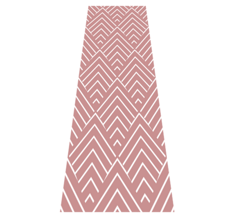 乙烯基地毯几何红色平行四边形与六边形在白色背景上 - TenStickers