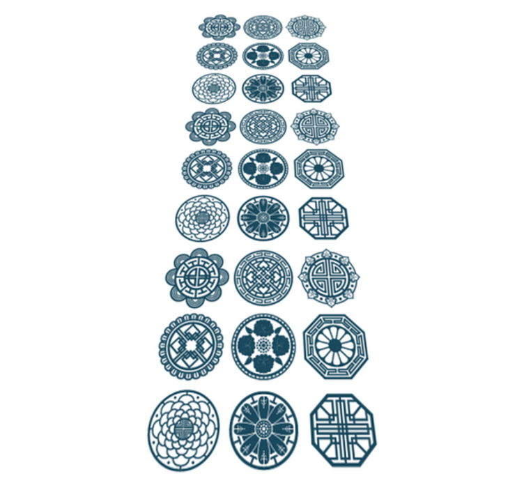 乙烯基地毯几何韩式图形 - TenStickers