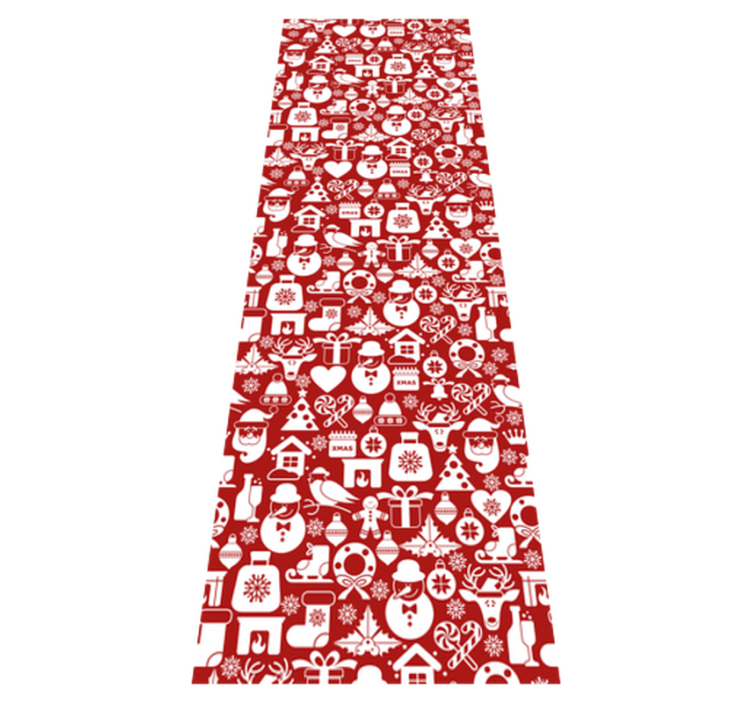 乙烯基地毯圣诞红色背景圣诞图标 - TenStickers