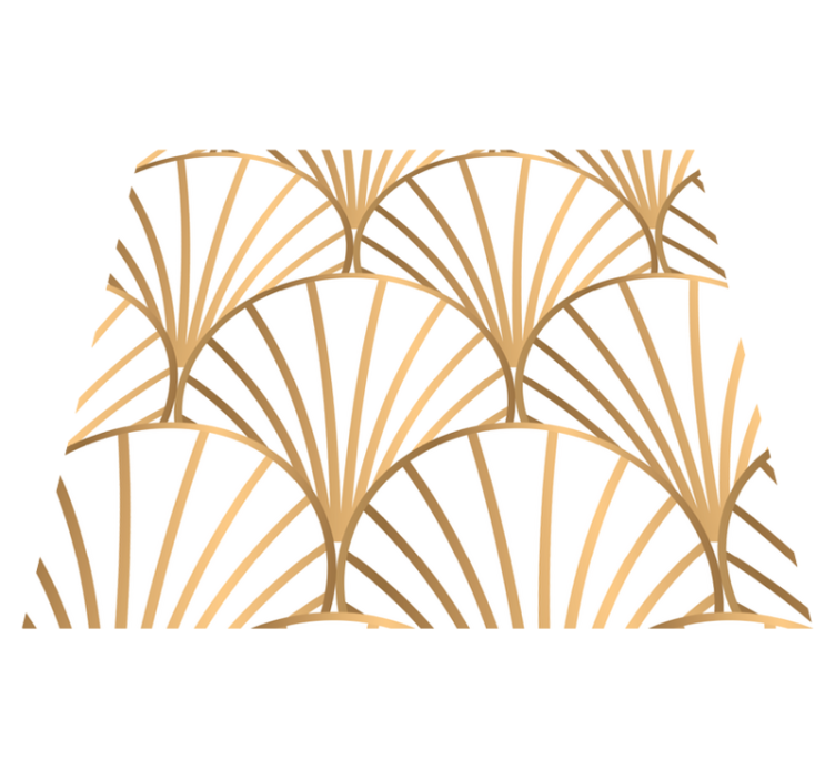 卧室乙烯基地毯艺术装饰风格白金色 - TenStickers