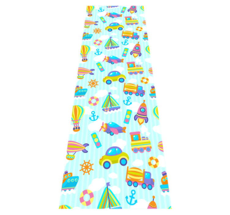 卧室乙烯基地毯可爱汽车设计 - TenStickers