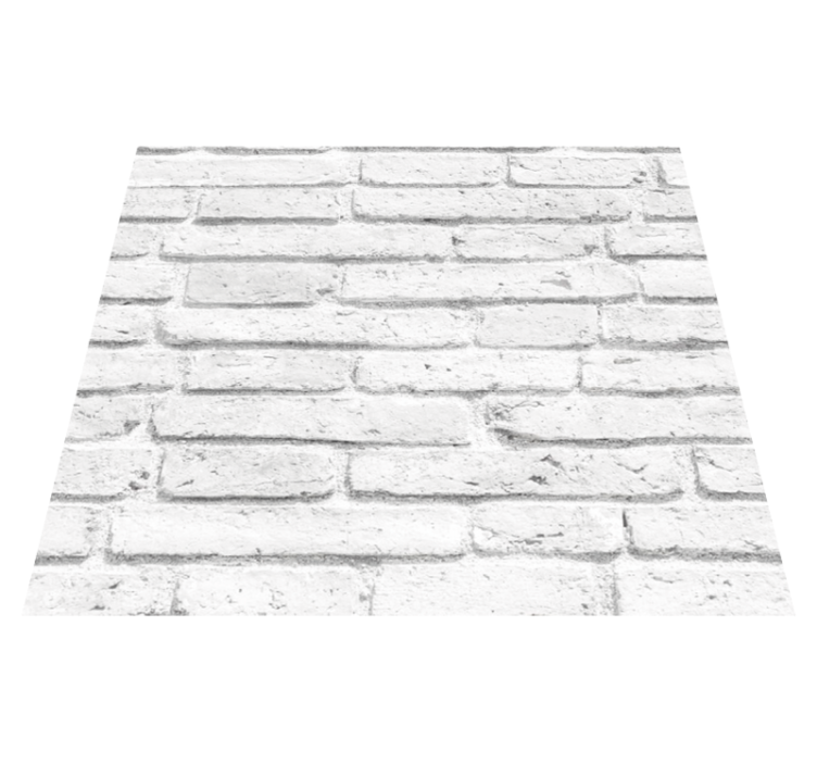 卧室乙烯基地毯白色砖纹理 - TenStickers