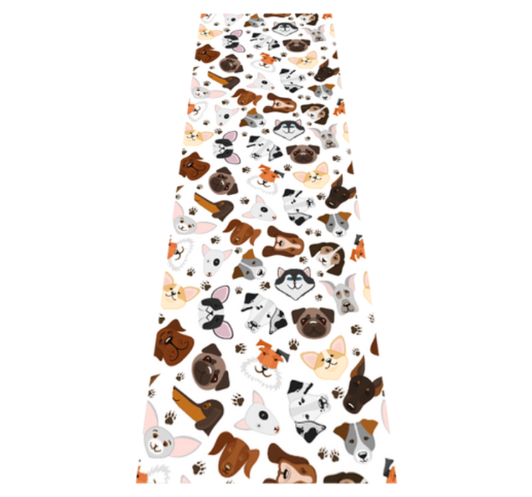 卧室乙烯基地毯繁育犬头 - TenStickers