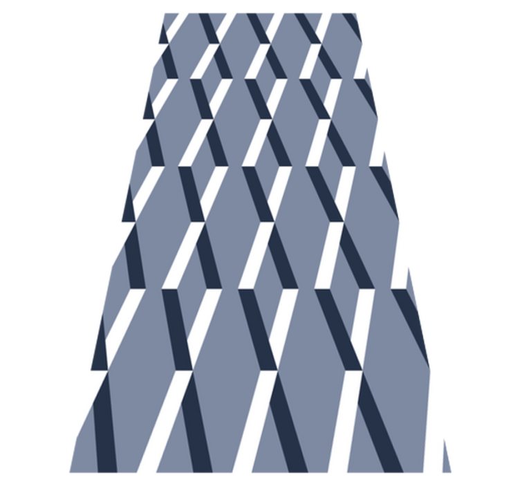 卧室乙烯基地毯3d菱形图案 - TenStickers