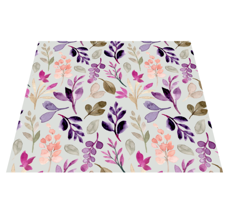 卧室乙烯基地毯花卉柔和色彩 - TenStickers