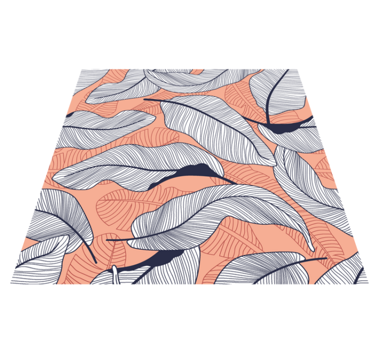 卧室乙烯基地毯热带叶子设计 - TenStickers