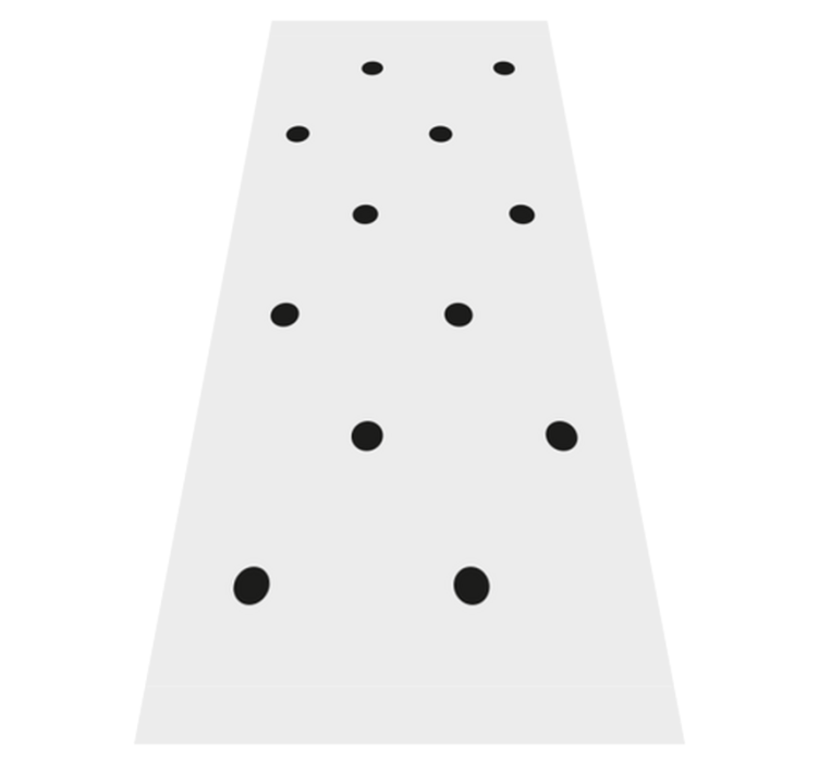 卧室乙烯基地毯北欧风格黑点设计 - TenStickers