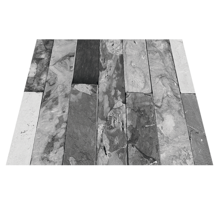 卧室乙烯基地毯深灰色砖块 - TenStickers