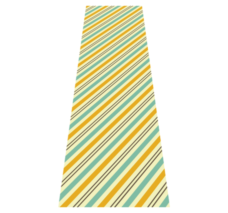 卧室乙烯基地毯复古斜纹三色图案 - TenStickers