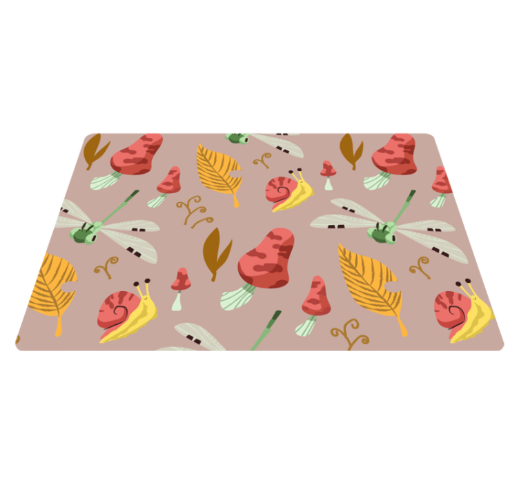 乙烯基地毯特性秋季动植物图案 - TenStickers