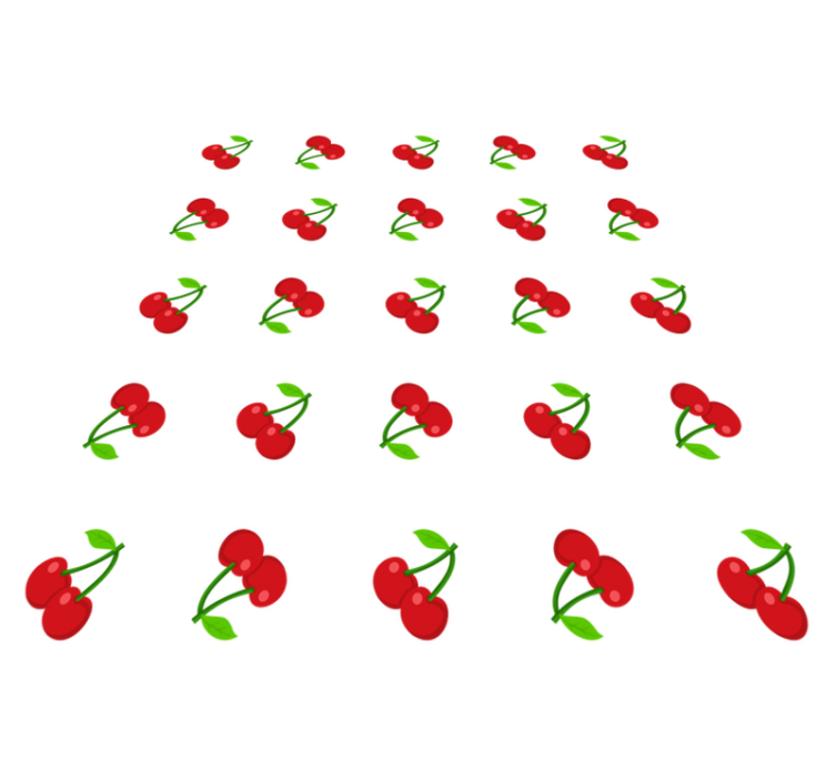 乙烯基地毯特性樱桃图案设计 - TenStickers