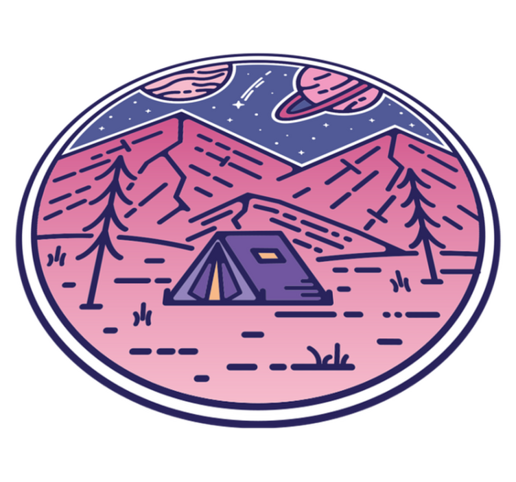 乙烯基地毯特性适合露营探险场景 - TenStickers