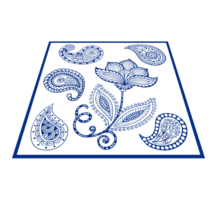 乙烯基地毯特性与植物波斯菊元素相结合 - TenStickers