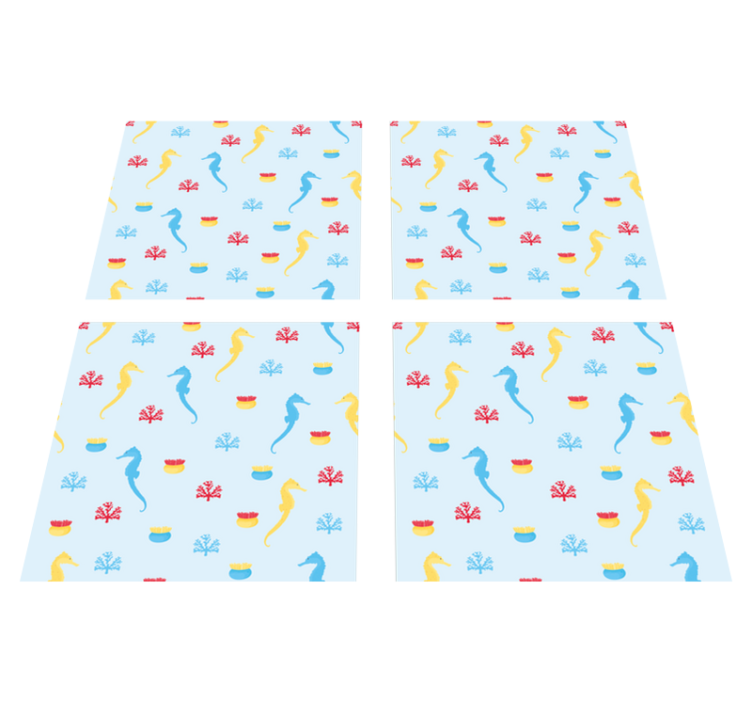 乙烯基地毯特性与海马自然水花 - TenStickers