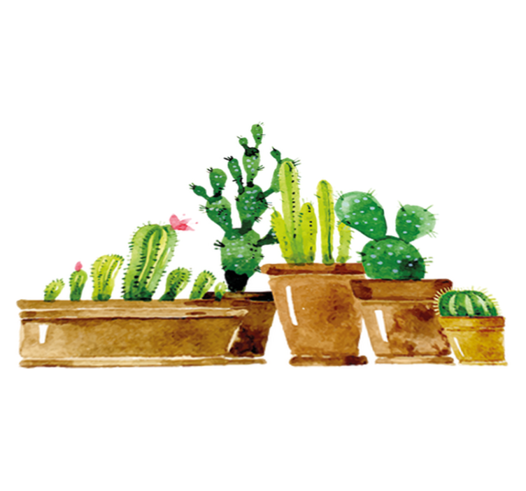 乙烯基花草地毯自制仙人掌花园 - TenStickers