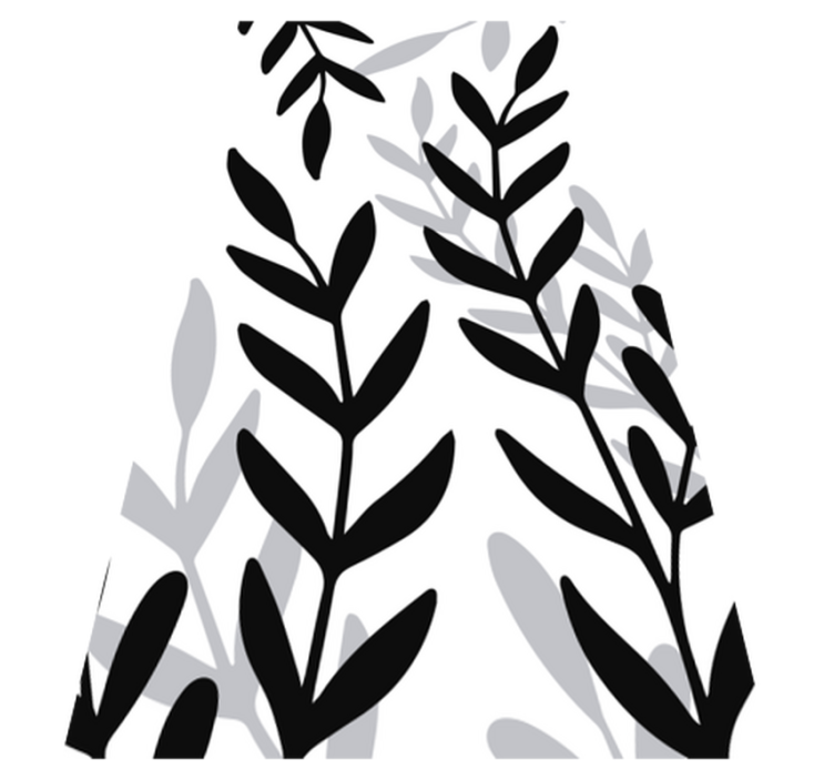 乙烯基花草地毯透明植物乙烯基片 - TenStickers