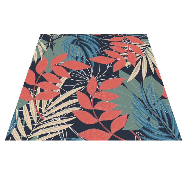 乙烯基花草地毯现代优雅动植物图案 - TenStickers