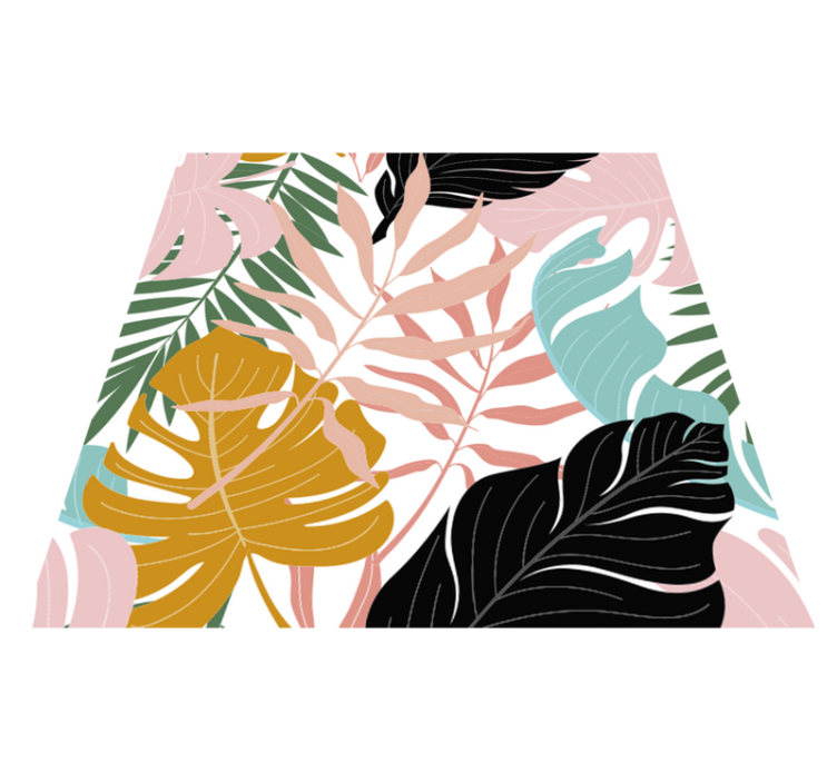 乙烯基花草地毯色彩斑斓的抽象花卉图案 - TenStickers