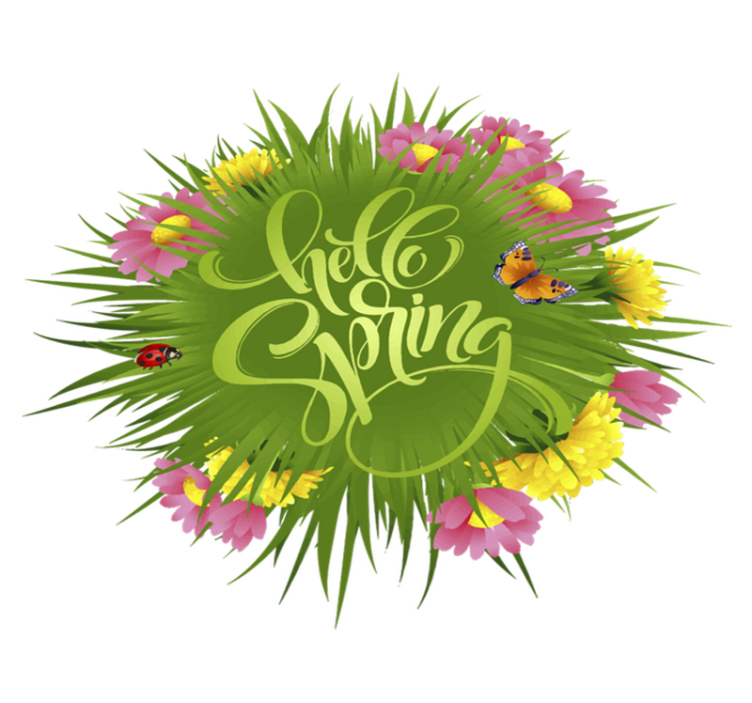 乙烯基花草地毯春季田野花卉 - TenStickers