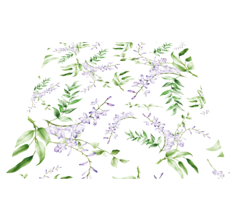 乙烯基花草地毯窗户薰衣草图案 - TenStickers