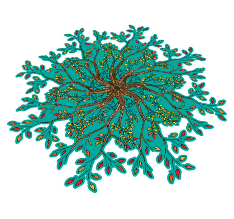乙烯基花草地毯生动树木概念 - TenStickers