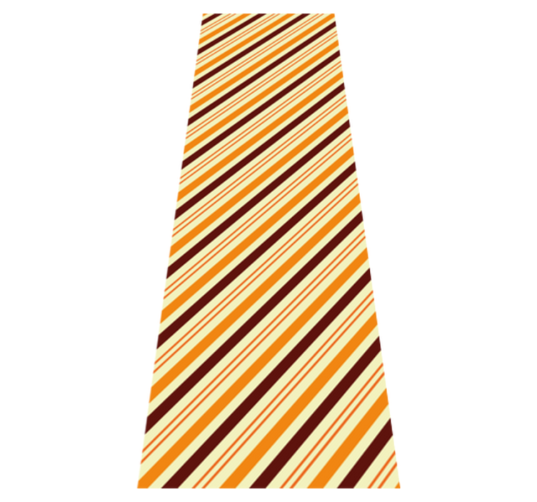 卧室乙烯基地毯复古橙色棕色图案 - TenStickers